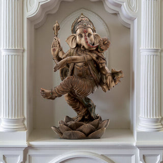 Lord Ganesha Nataraja pose idol made of Bonze Composite - 13 x 11 x 17.5 Inch, 3.9 Kg