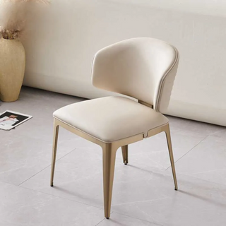 Kara Dining Chair with Pu Leather & SS legs.