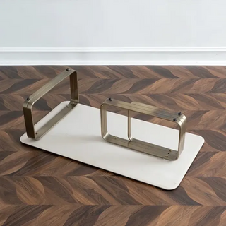 Norton Center Table With Marble Top And Stainless Steel Base