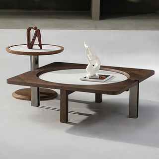 BRAGA Marble Finish Set of 2 Coffee Table.