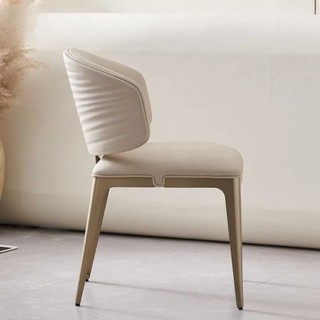 Kara Dining Chair with Pu Leather & SS legs.