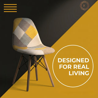 Eames Replica Patchwork Chair - Yellow