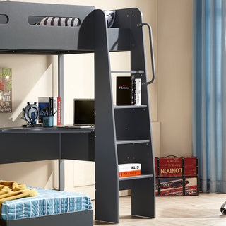 Roy Bunk Bed with Drawer Storage Wooden Bed Furniture for Bedroom Living Room Home