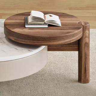 NICOBAR Round Center Coffee Table Wooden Teapoy.