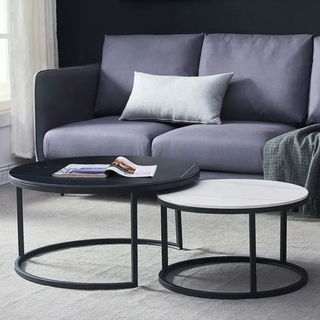 OTAVA Nesting Center Table - White and Black