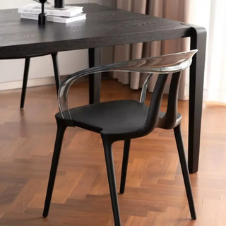 Oslo Molded Plastic Armless Chair - Black