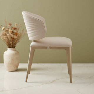 Kara Dining Chair with Pu Leather & SS legs.