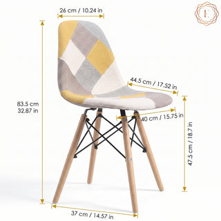 Eames Replica Patchwork Chair - Yellow