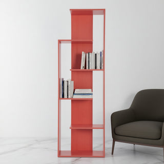 Wooden Wallshelf Book Organizer Rack - Red