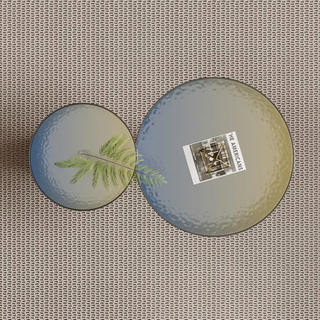 SYROS Round Coffee Table With Glass Top.