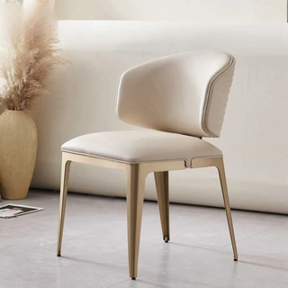 Kara Dining Chair with Pu Leather & SS legs.