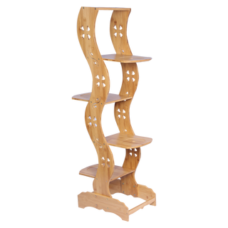 5 Tier Indoor-Outdoor Display Rack -Brown FLOWER RACK urbancart.in