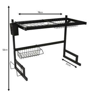 Drying Rack Stainless Steel  2 Tier – Black