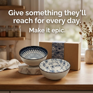 Exotic Flower Ceramic Bowl Set for Kitchen & Dining Microwave Safe