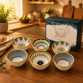 Yellow Blossom Ceramic Bowl Set - Brand Close - Epicasa