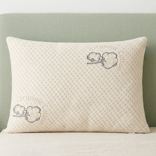 Epicasa Adjustable Organic Cotton Pillow | 250 GSM Shell | Customisable Fill for Perfect Height & Firmness | Breathable & Skin-Soft | Fine Denier Fibre Fill | 100g Free Fibre Included
