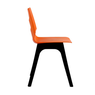 Leon Cafeteria Outdoor Plastic Chair - Orange Chair urbancart
