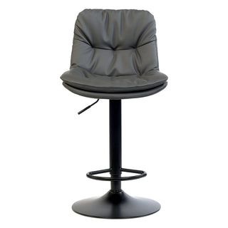 Austin Modern High Chair With Pu Leather - Grey