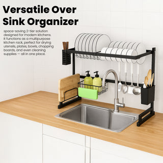 Drying Rack Stainless Steel  2 Tier – Black