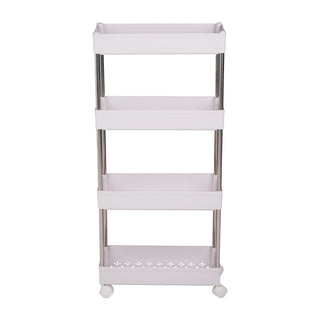 Slim Metal Storage Rack - White