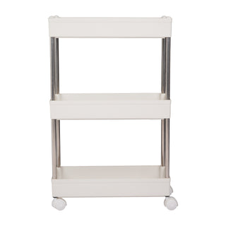 Slim Metal Storage Rack - White