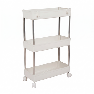 Slim Metal Storage Rack - White