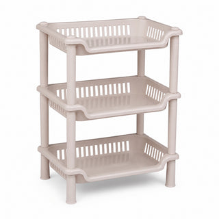 3-Layer Plastic Kitchen Storage Basket Rack