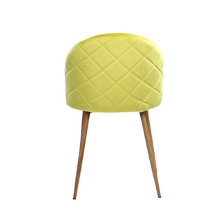 Accent Velvet Chair - Yellow