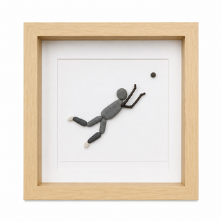 The Leap of Glory Handcrafted Pebble Art Frame