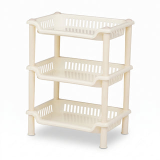 3-Layer Plastic Kitchen Storage Basket Rack