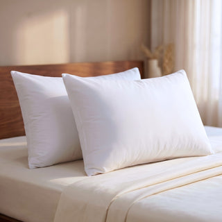 Epicasa Bed Pillows Set of 2 | 100% Virgin Hollow Conjugate Fibre Fill | Soft & Fluffy | 90 GSM Micro Plain Fabric | Machine Washable | Hotel Quality Sleep