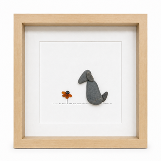 Faithful Watch – Handcrafted Natural Pebble Art Frame