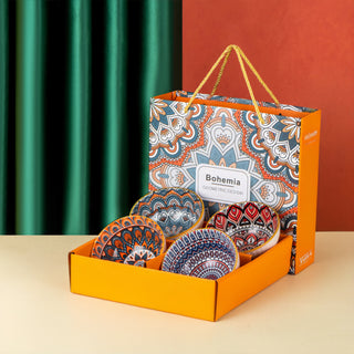 Ethnic Mandala Ceramic Bowl Set for Kitchen & Dining Microwave Safe