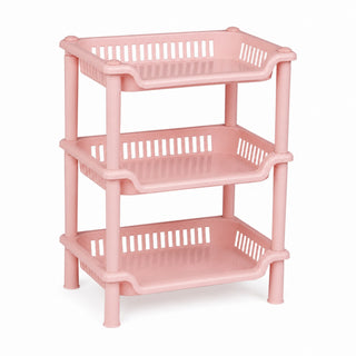 3-Layer Plastic Kitchen Storage Basket Rack