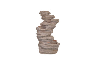 Stony Tiles Zig-Zag Water Fountain Natural Stone Look Cascading Fountain for Garden & Home Decor