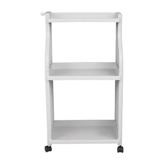 3-Tier Plastic Rolling Storage Rack With Handle