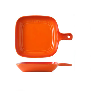 Ceramic Serving Platter with Handle Microwave & Dishwasher Safe