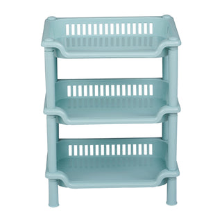 3-Layer Plastic Kitchen Storage Basket Rack