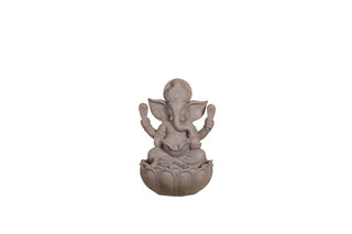 Ganesha on Lotus Small Sandstone Fountain