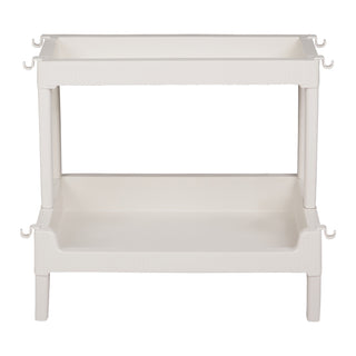 2-Tier Plastic Storage Trolley
