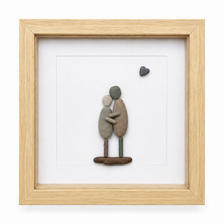 Beside You, Always – Handcrafted Pebble Art Frame