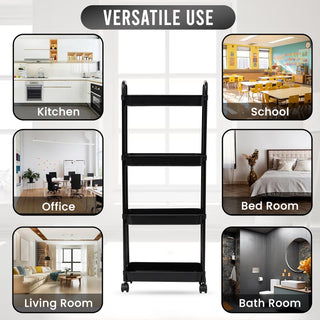3 Tier Rolling Metal Storage Rack Organizer