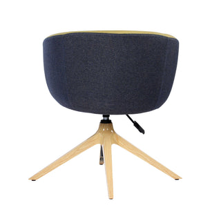 Emilia Upholstered Reolving Wooden Legs Lounge Chair with Cusion Chair urbancart