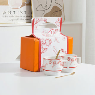 350 ML Ceramic Coffee Mug Set of 4 Microwave & Dishwasher Safe