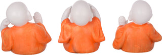 Decorative Monk showpiece (Set of 3 Monk:Orange)