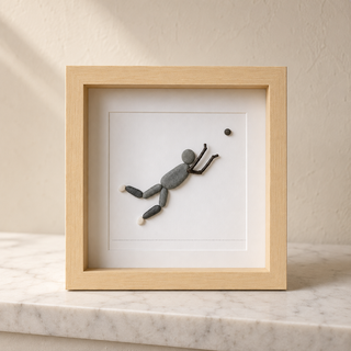 The Leap of Glory Handcrafted Pebble Art Frame