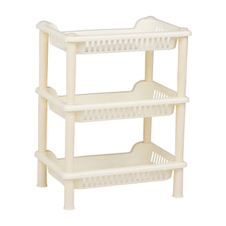3-Layer Plastic Kitchen Storage Basket Rack