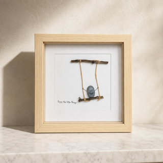 The Joy of Just This | Handcrafted Pebble Art Frame