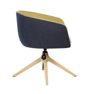 Emilia Upholstered Reolving Wooden Legs Lounge Chair with Cusion Chair urbancart