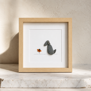 Faithful Watch – Handcrafted Natural Pebble Art Frame